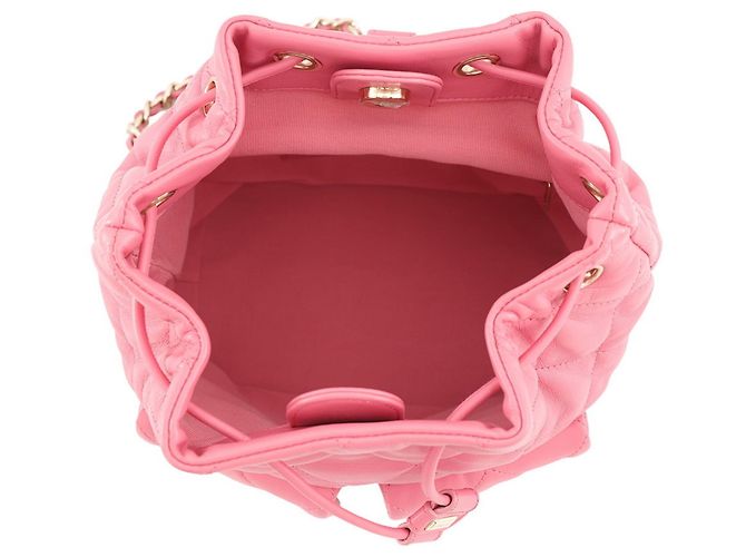 Mochila Chanel Matelassé de piel de cordero Rosa - vista 5