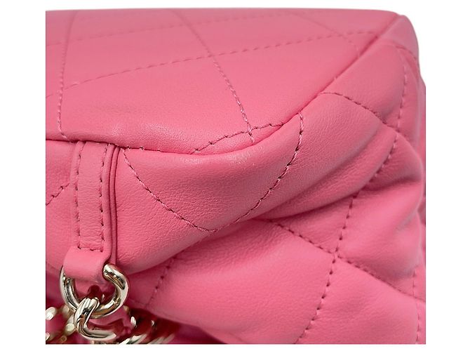 Mochila Chanel Matelassé de piel de cordero Rosa - vista 6