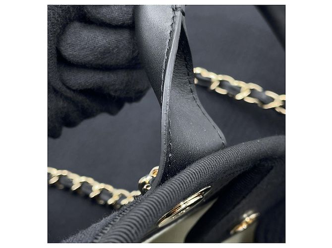 Borsa Tote Chanel Deauville Line Nero - vista 11