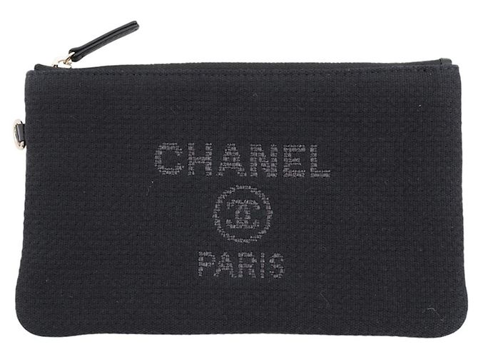 Borsa Tote Chanel Deauville Line Nero - vista 18