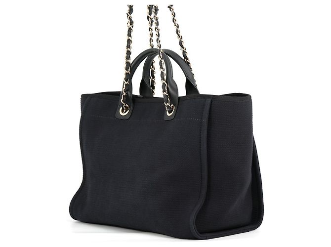 Borsa Tote Chanel Deauville Line Nero - vista 2