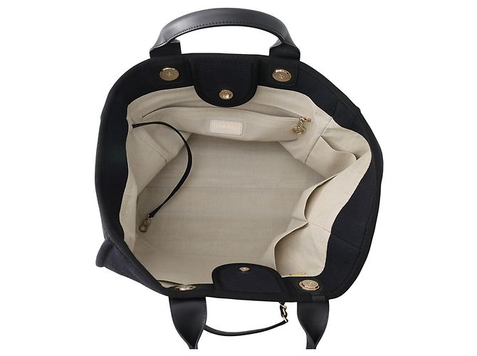 Borsa Tote Chanel Deauville Line Nero - vista 6