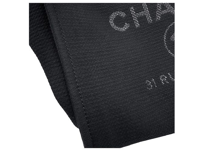 Borsa Tote Chanel Deauville Line Nero - vista 8
