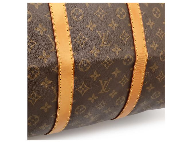Sac Boston Louis Vuitton Monogram Keepall 55 Marron - vue 8