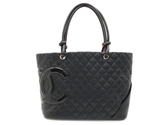 Chanel Cambon Line Coco Mark Large Tote Schultertasche Schwarz Pink - Ansicht 2