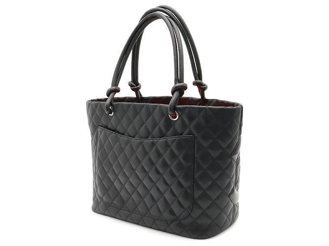 Chanel Cambon Line Coco Mark Large Tote Schultertasche Schwarz Pink - Ansicht 3