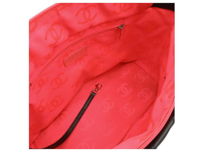 Chanel Cambon Line Coco Mark Large Tote Schultertasche Schwarz Pink - Ansicht 9