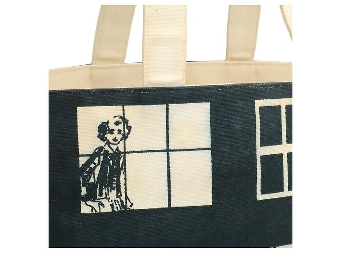 Chanel Windows Line Tote Bag Schwarz Weiß - Ansicht 9