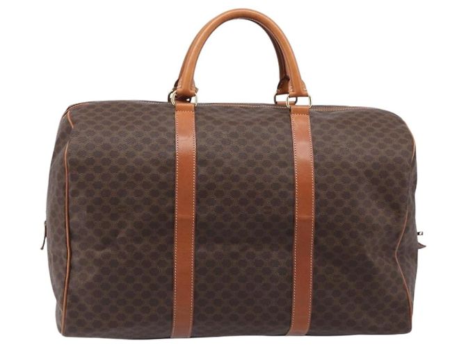 Céline Celine Boston Triomphe Coated Canvas Large Marrom - vista 3