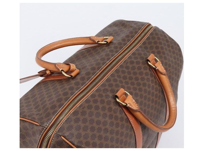 Céline Celine Boston Triomphe Coated Canvas Large Marrom - vista 6