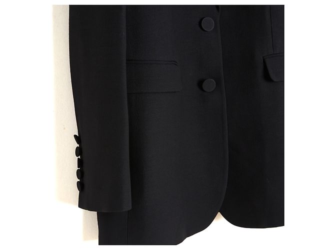 Valentino Garavani Blazer in Crepe di Lana e Seta Nero - vista 3