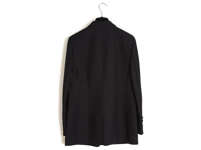 Valentino Garavani Blazer in Crepe di Lana e Seta Nero - vista 4