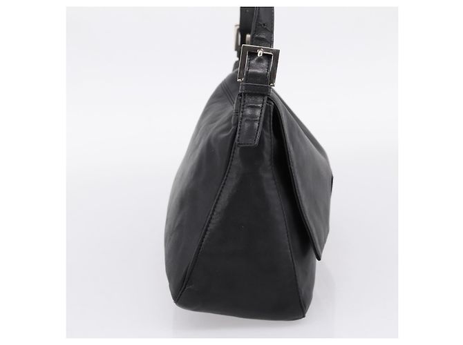 Borsa Fendi Mamma Baguette Zucca Jacquard Velvet Medium Nero - vista 4