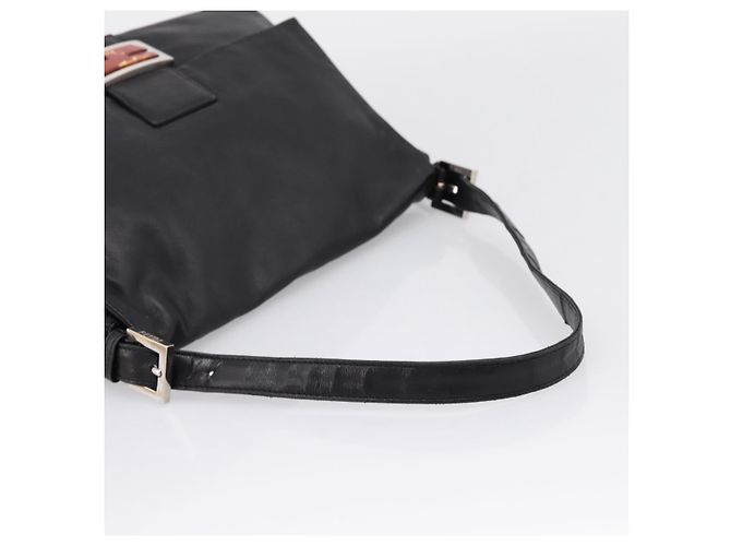 Borsa Fendi Mamma Baguette Zucca Jacquard Velvet Medium Nero - vista 7