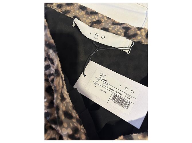Iro Gonna midi leopardata Nero Stampa leopardo - vista 3