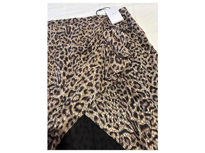 Iro Gonna midi leopardata Nero Stampa leopardo - vista 4