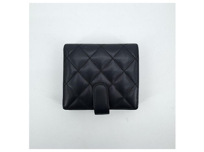 Chanel Cambon Trifold Quilted Lambskin Long Nero - vista 2