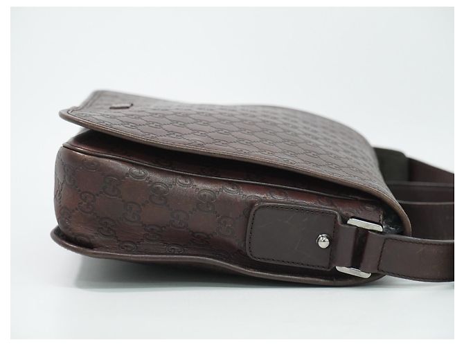 Borsa a tracolla con patta Gucci (Outlet) Pelle Guccissima Marrone - vista 4