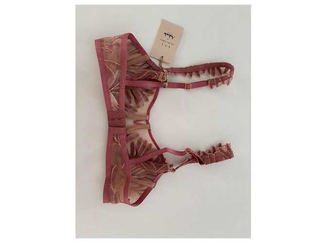 Autre Marque Aubade x Iris van Herpen Rose Bestickter BH Pink Beige - Ansicht 2
