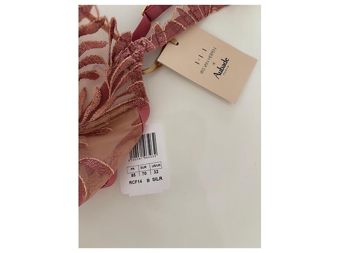 Autre Marque Aubade x Iris van Herpen Rose Bestickter BH Pink Beige - Ansicht 3