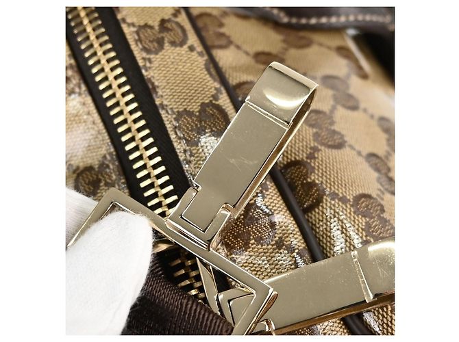 Gucci GG Top Handle GG Matelassé Leather Mini Beige - vista 3