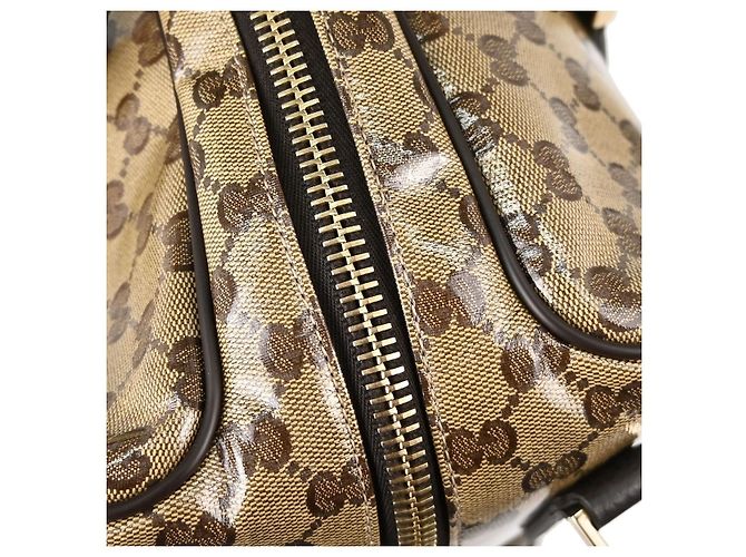 Gucci GG Top Handle GG Matelassé Leather Mini Beige - vista 4