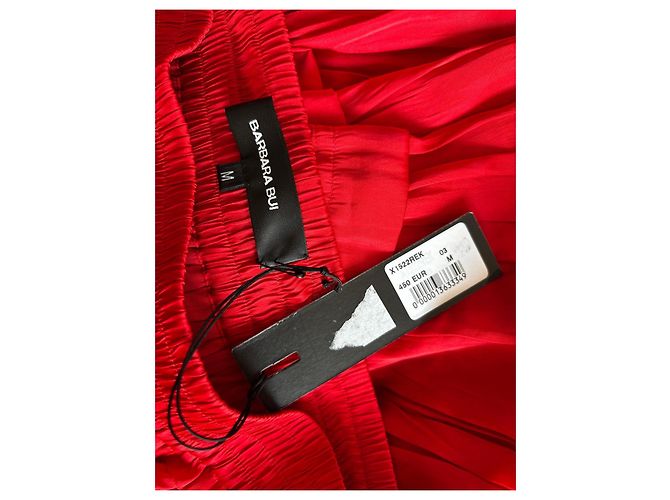 Barbara Bui Saia curta vermelha com folhos Vermelho - vista 4
