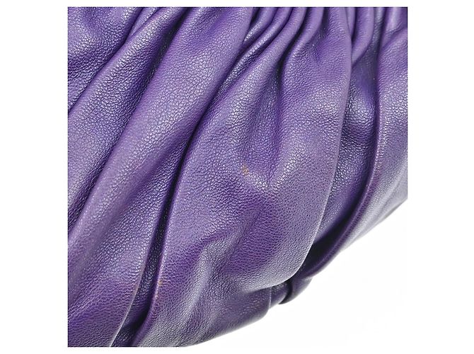 Christian Dior Plisse Frame Pleated Leather Medium Purple - view 6