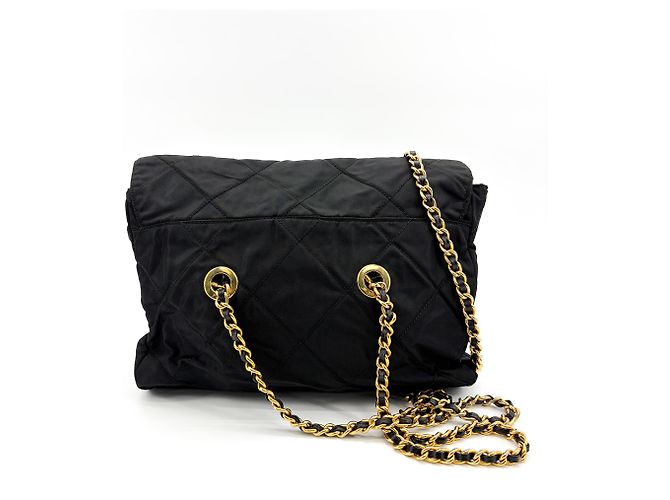 Prada Convertible Quilted Tessuto Medium Preto - vista 2