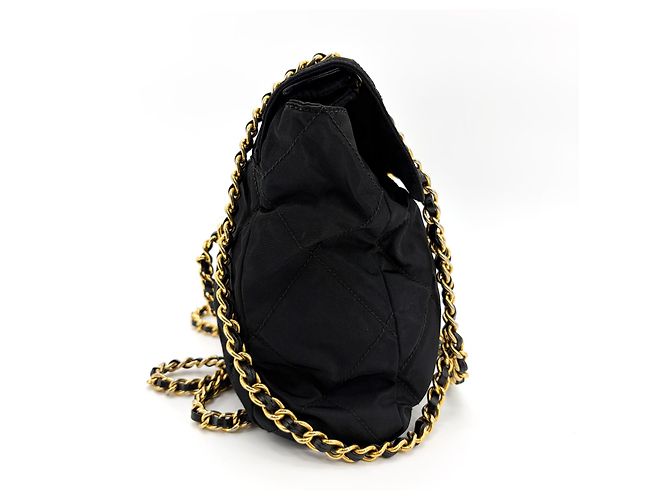 Prada Convertible Quilted Tessuto Medium Preto - vista 4