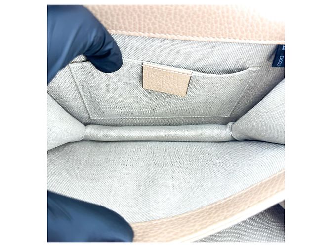 Gucci Interlocking Leather Small Marrone - vista 5