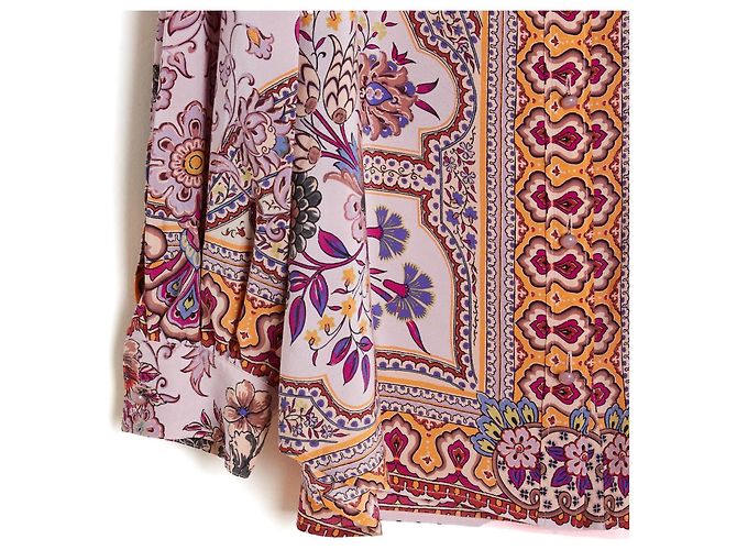 Etro Oversize-Bluse aus rosa Seidencrepe mit Boteh-Muster Pink - Ansicht 3