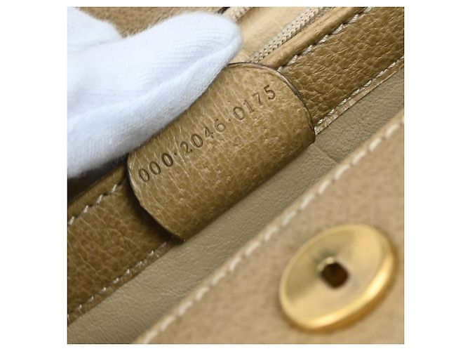 Gucci Vintage Convertible Bamboo Box Leather Small Beige - Ansicht 4