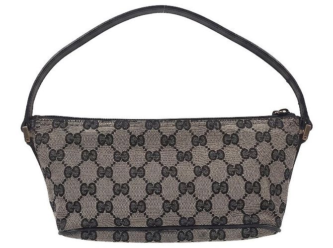 Gucci Boat Pochette GG Canvas and leather Small Castaño - vista 2