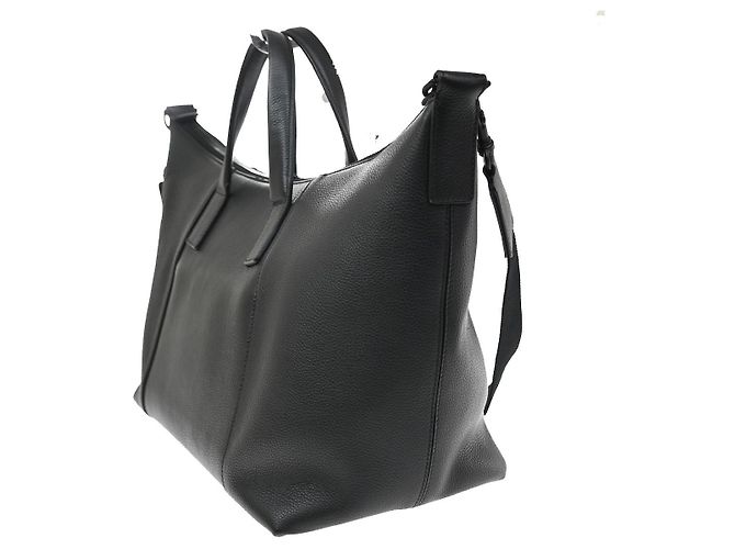 Balenciaga Hourglass Carryall in pelle Nero - vista 3