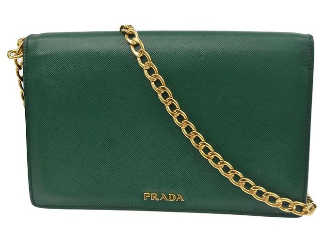 Prada Corolle Chain Saffiano with Metal Grün - Ansicht 2
