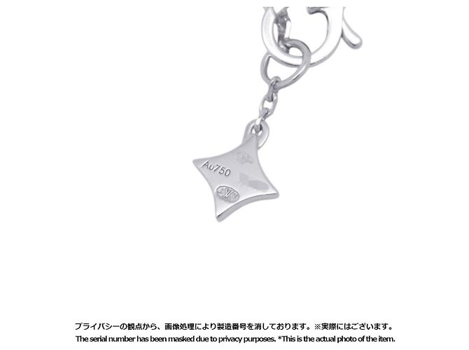 Colar com pingente Louis Vuitton em ouro branco 18K e diamantes - vista 10