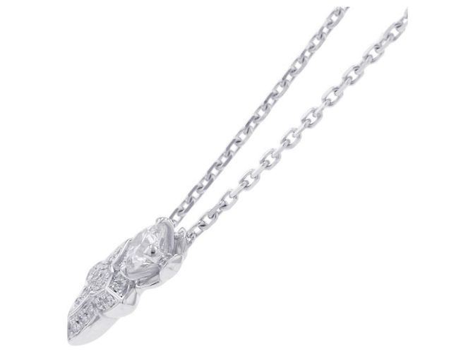 Colar com pingente Louis Vuitton em ouro branco 18K e diamantes - vista 2