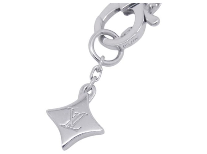 Colar com pingente Louis Vuitton em ouro branco 18K e diamantes - vista 9