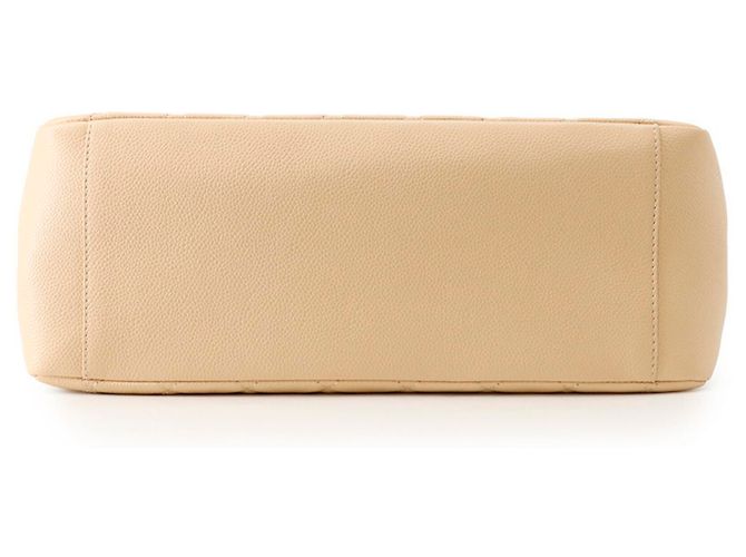 Saco Tote com Corrente Chanel Matelassé Bege - vista 3