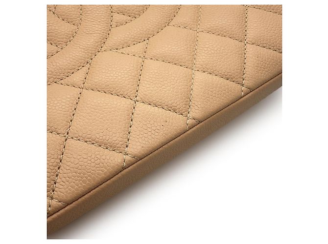 Saco Tote com Corrente Chanel Matelassé Bege - vista 6