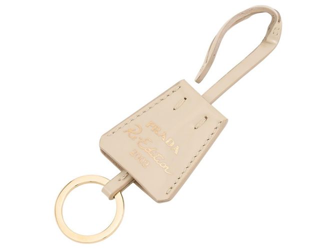 Sac à épaule Prada Triangle en nylon Beige - vue 12