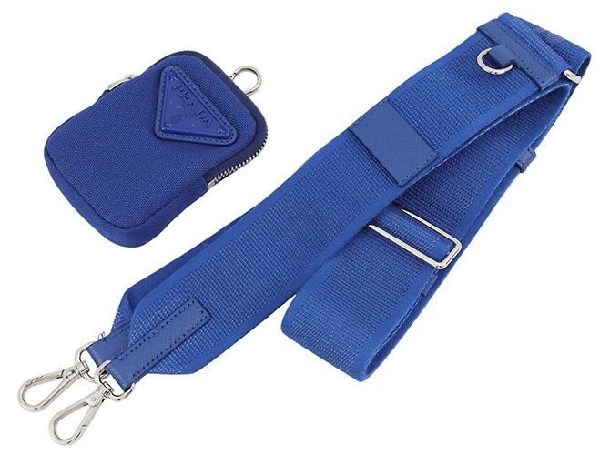 Prada Re-Nylon Triangle Handbag Blue - view 11