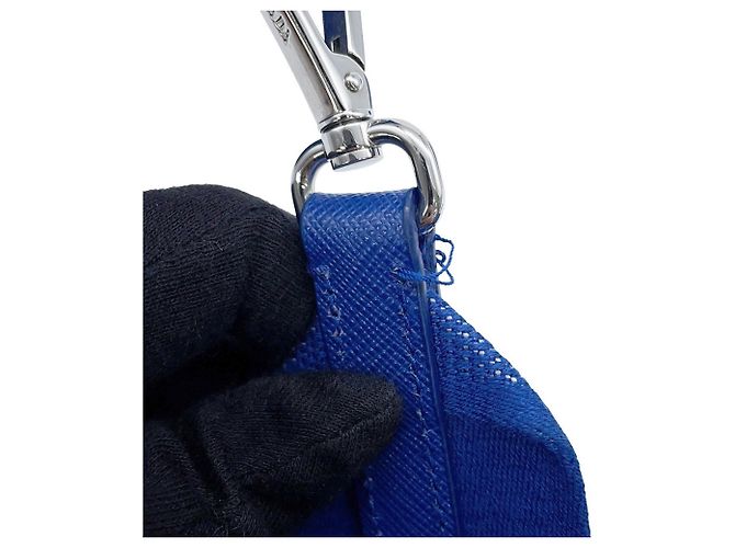 Prada Re-Nylon Triangle Handbag Blue - view 8