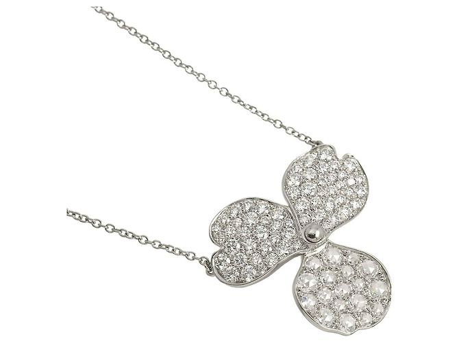 Autre Marque Collana Tiffany & Co. Paper Flower in platino e diamanti - vista 3