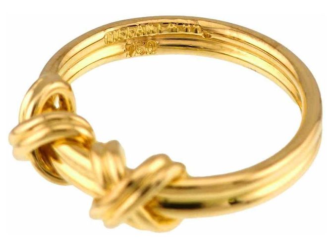 Autre Marque Anello Signature Band Tiffany & Co. in oro giallo 18K - vista 3