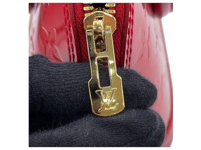 Sac à main Louis Vuitton Monogram Vernis Alma BB Rouge - vue 12