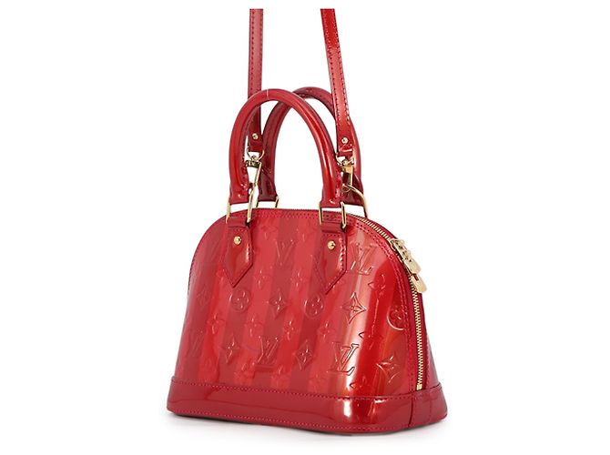 Sac à main Louis Vuitton Monogram Vernis Alma BB Rouge - vue 2