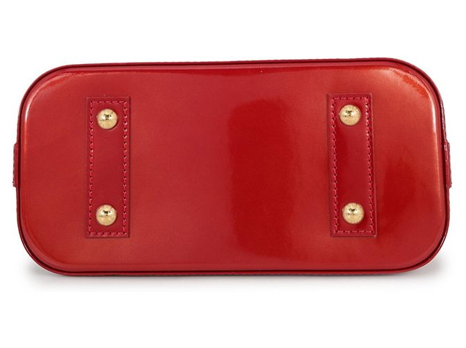 Sac à main Louis Vuitton Monogram Vernis Alma BB Rouge - vue 3