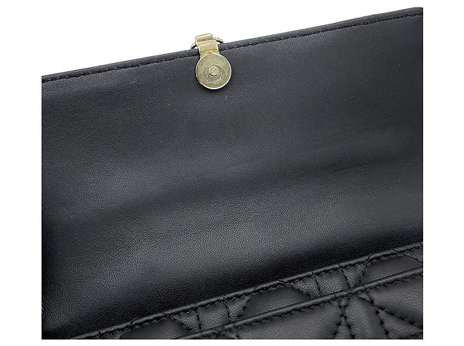 Pouch My Daily Pouch Cannage Christian Dior in pelle d'agnello nera Nero - vista 10